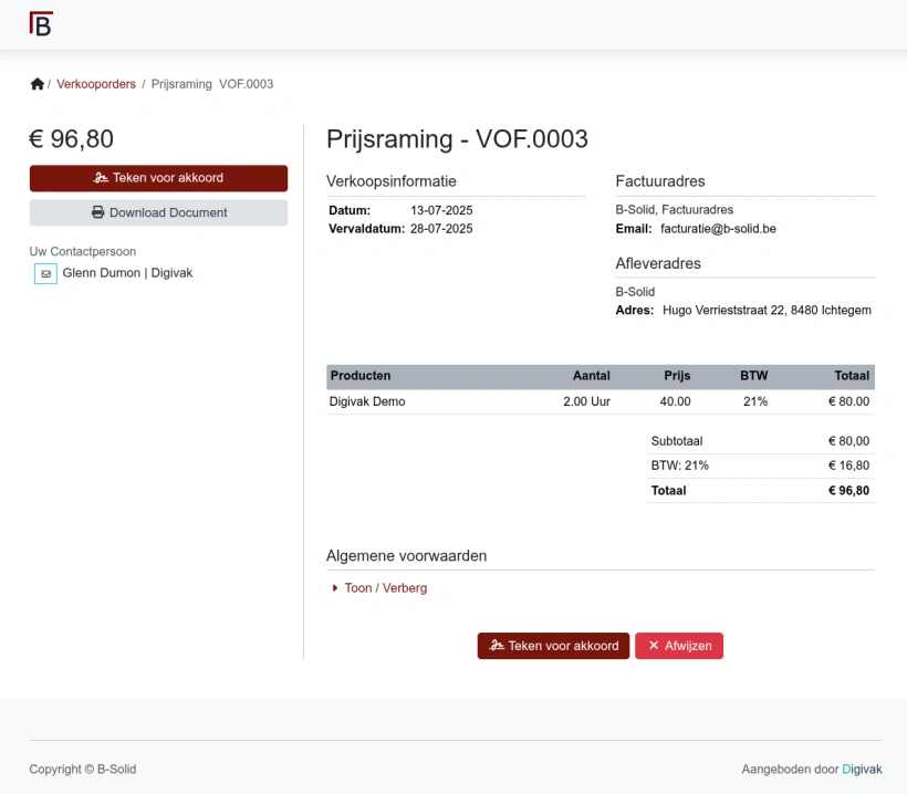 Offerte - Online weergave