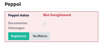 Contact - Peppol - nog niet geregistreerd Contact - Peppol - nog niet geregistreerd